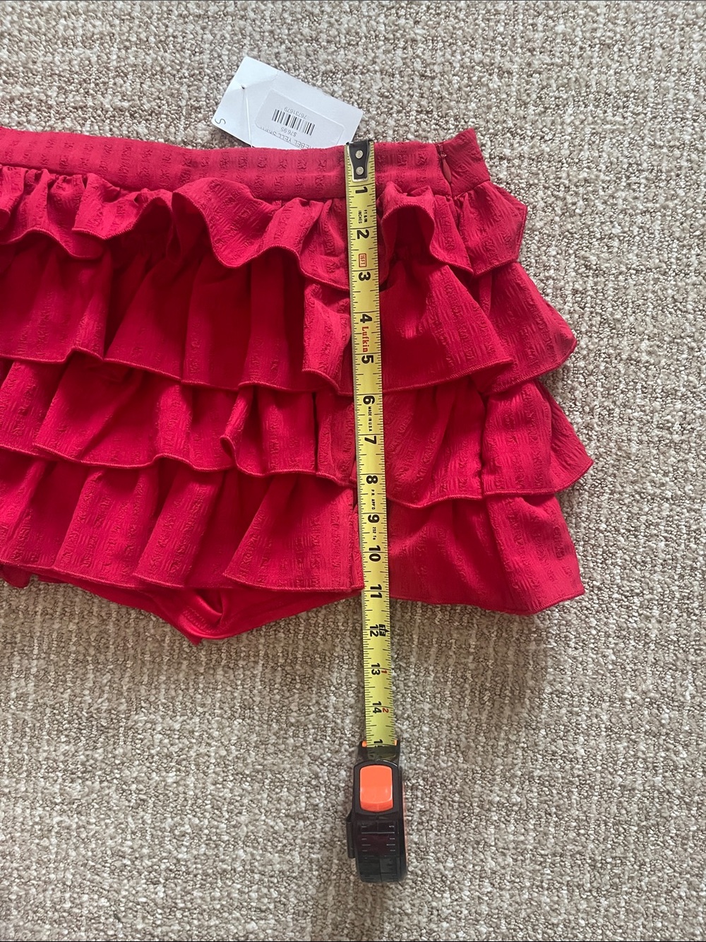 Emory Park Red Ruffled Mini Skort - Picture 6 of 9